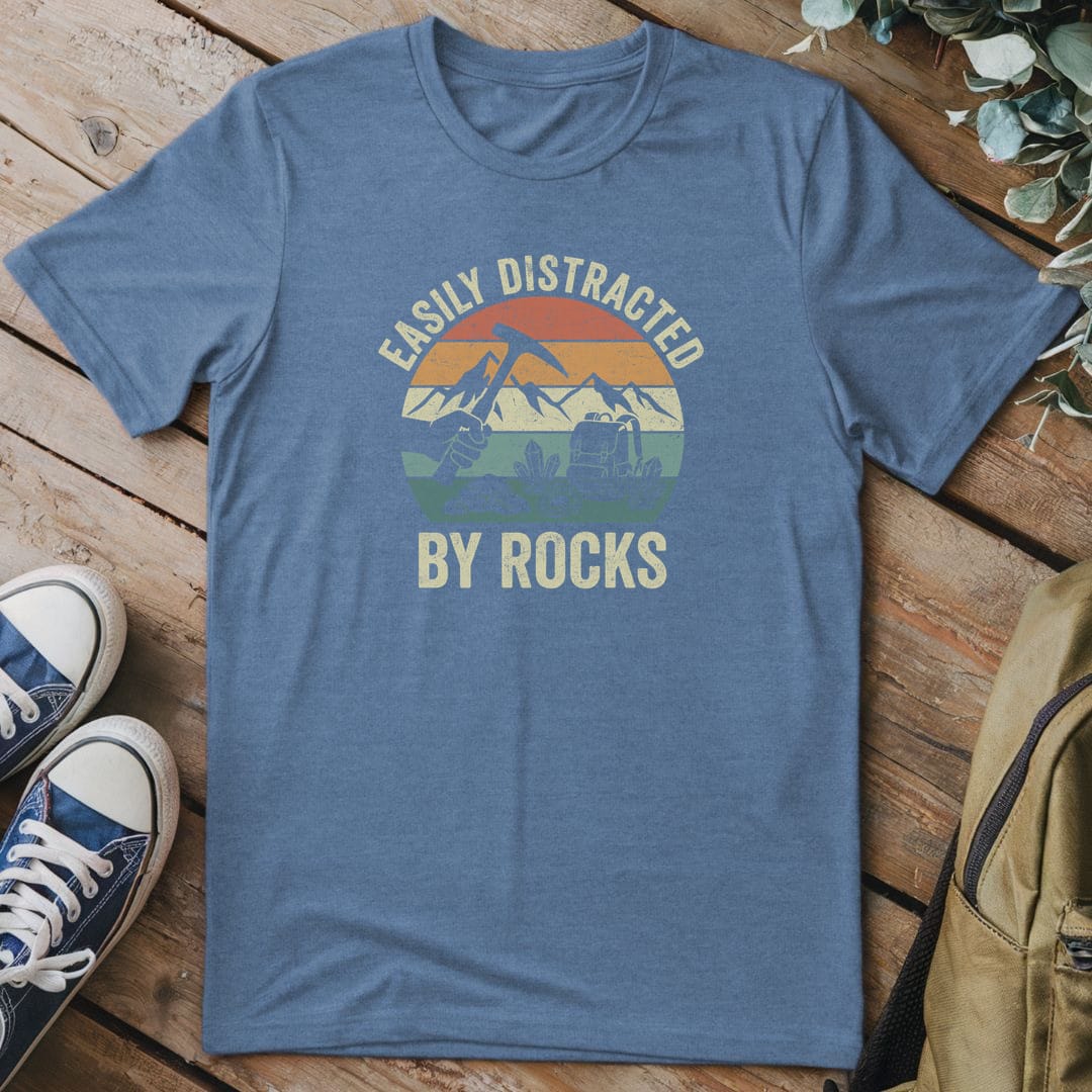 T-Shirt Heather Indigo / S Retro Rockhound Sunset