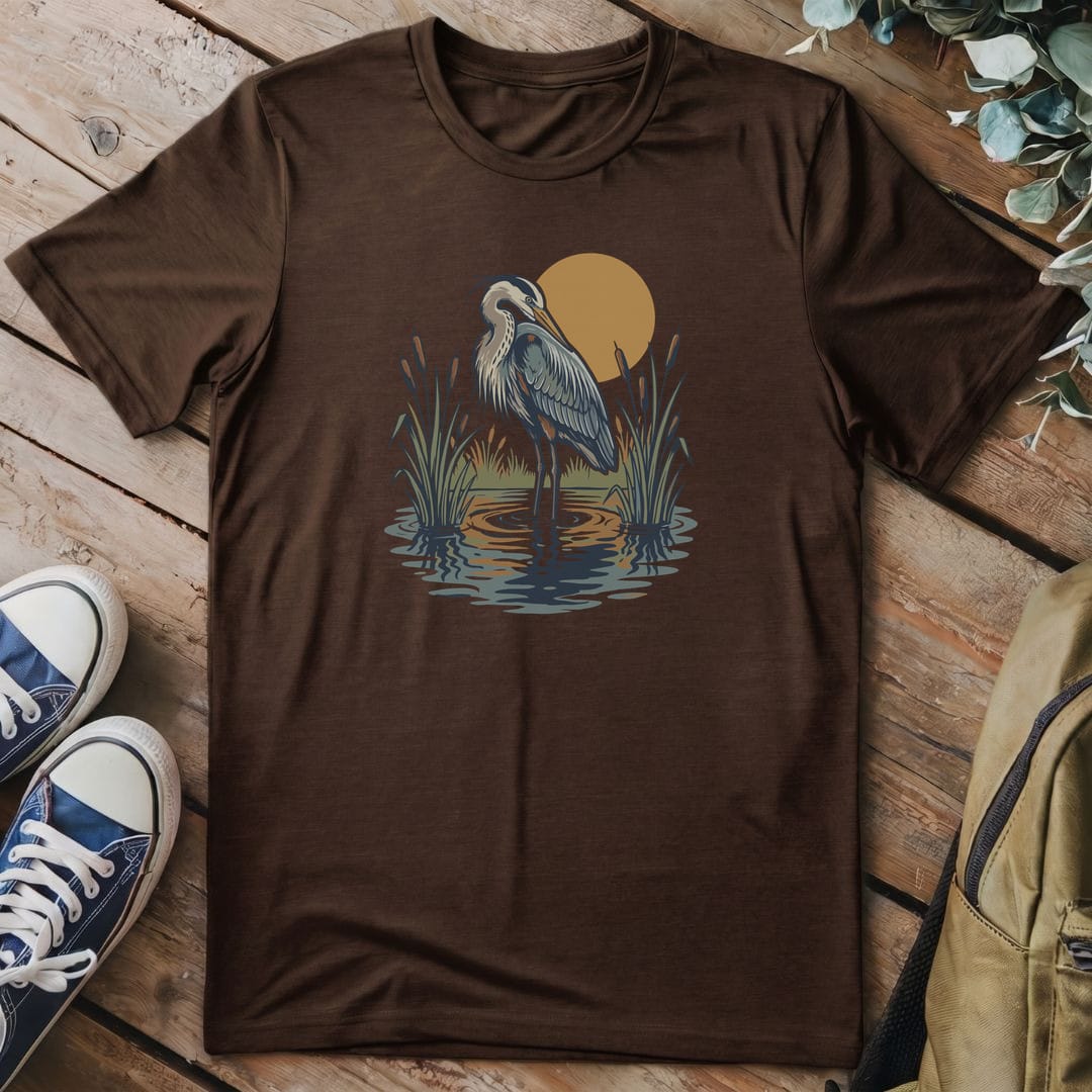 T-Shirt Dark Chocolate / S Stillwater Heron