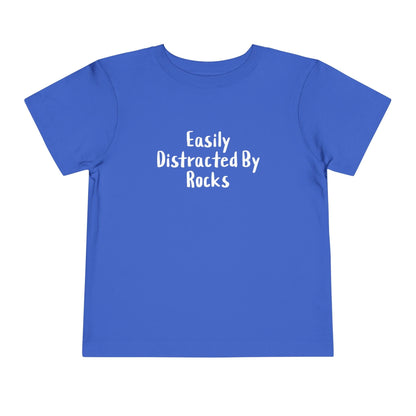 Kids clothes True Royal / 2T Easily Distracted By Rocks Premium Toddler T-Shirt (Front & Back Print)