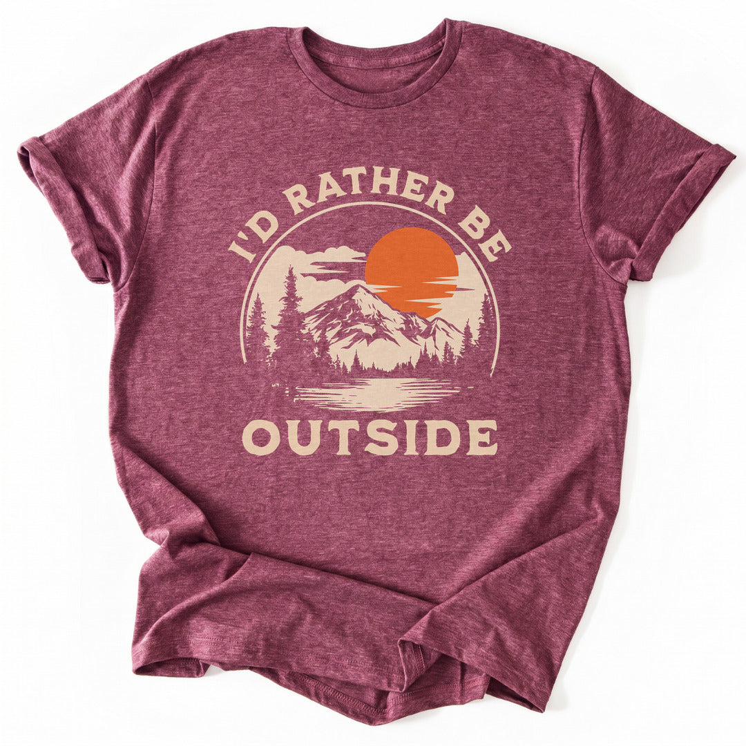 T-Shirt Heather Cardinal / S Rather Outside