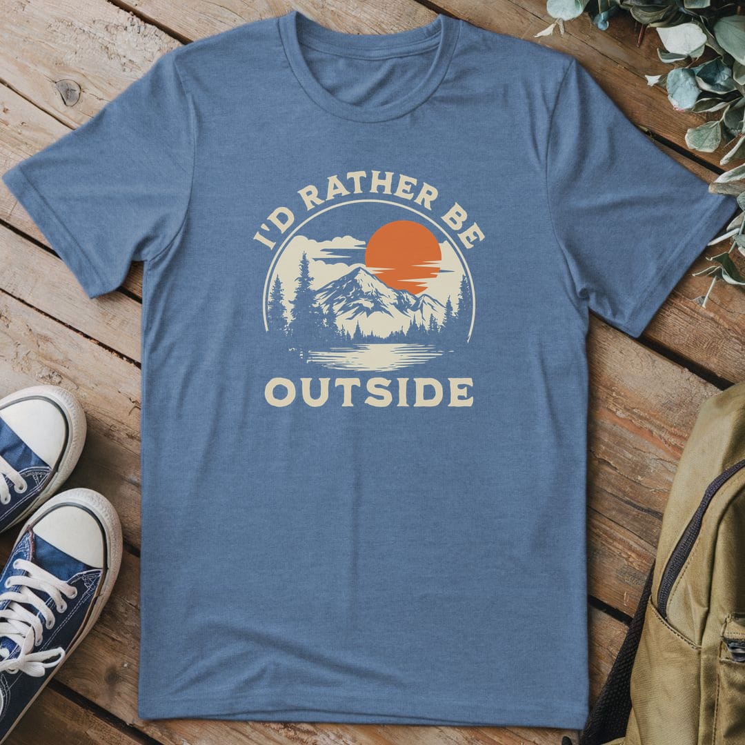 T-Shirt Heather Indigo / S Rather Outside