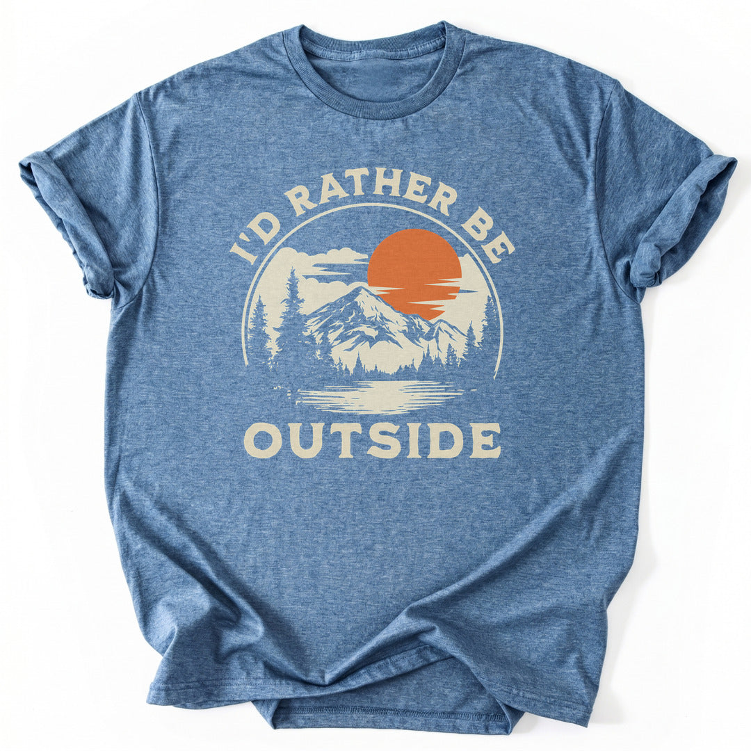 T-Shirt Heather Indigo / S Rather Outside