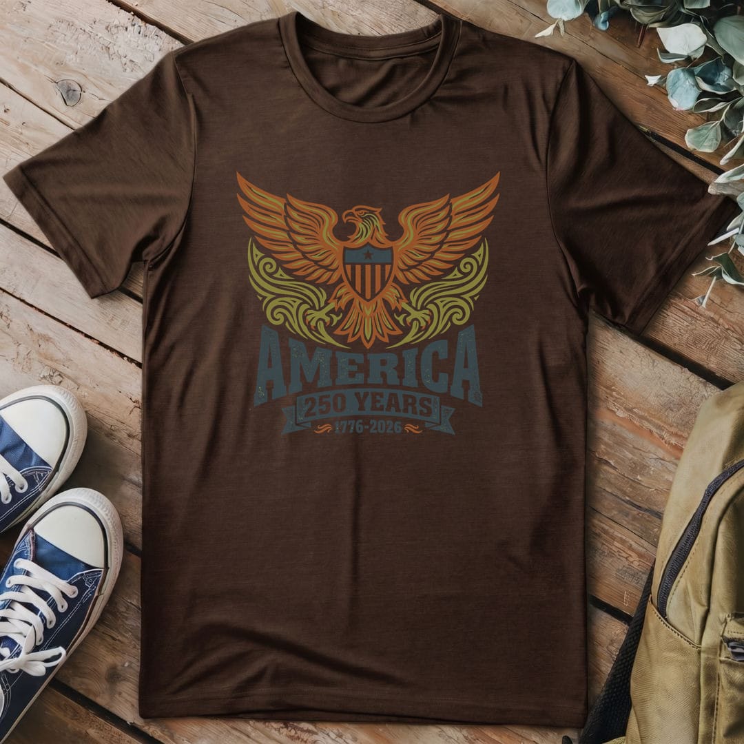 T-Shirt Dark Chocolate / S America 250 Years