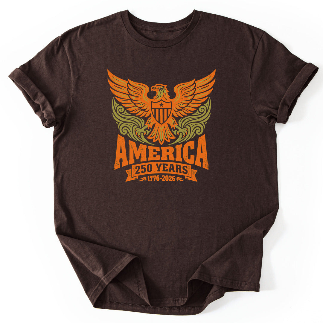 T-Shirt Dark Chocolate / S America 250 Years