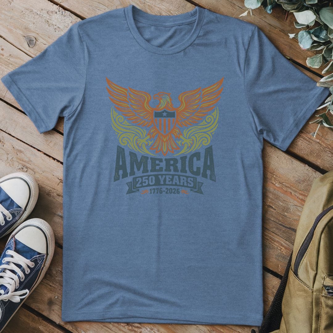 T-Shirt Heather Indigo / S America 250 Years