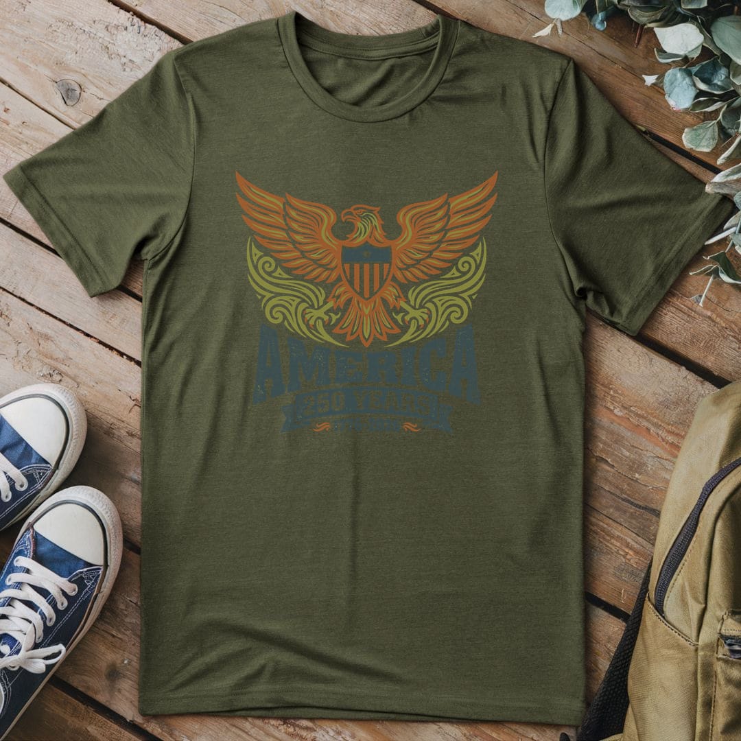 T-Shirt Military Green / S America 250 Years