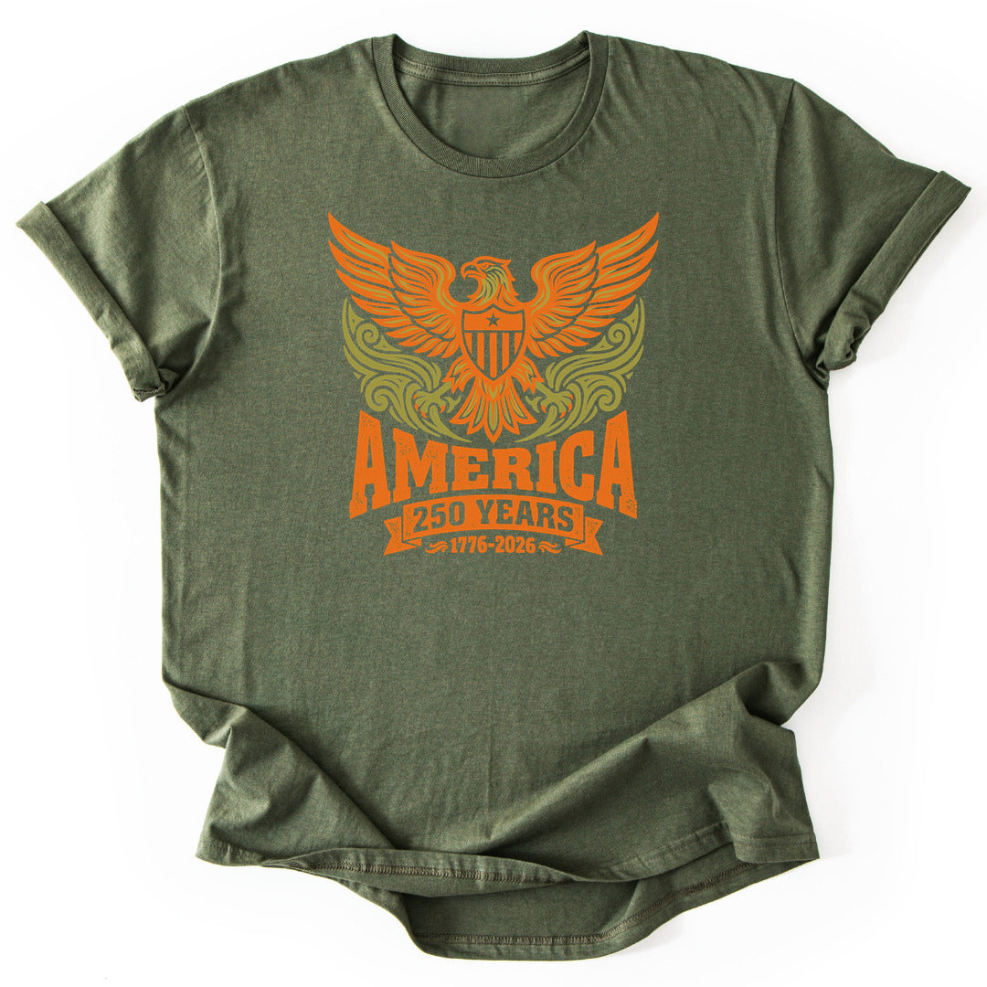 T-Shirt Military Green / S America 250 Years