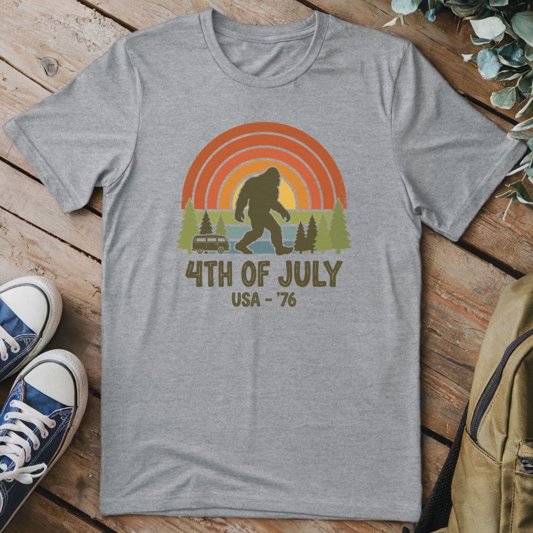 T-Shirt Sport Grey / S 4th Of July Bigfoot