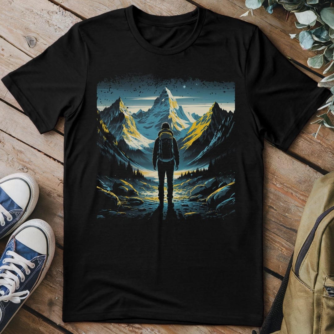 T-Shirt Black / S Hiker Night View T-Shirt