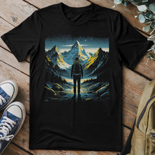 T-Shirt Black / S Hiker Night View T-Shirt