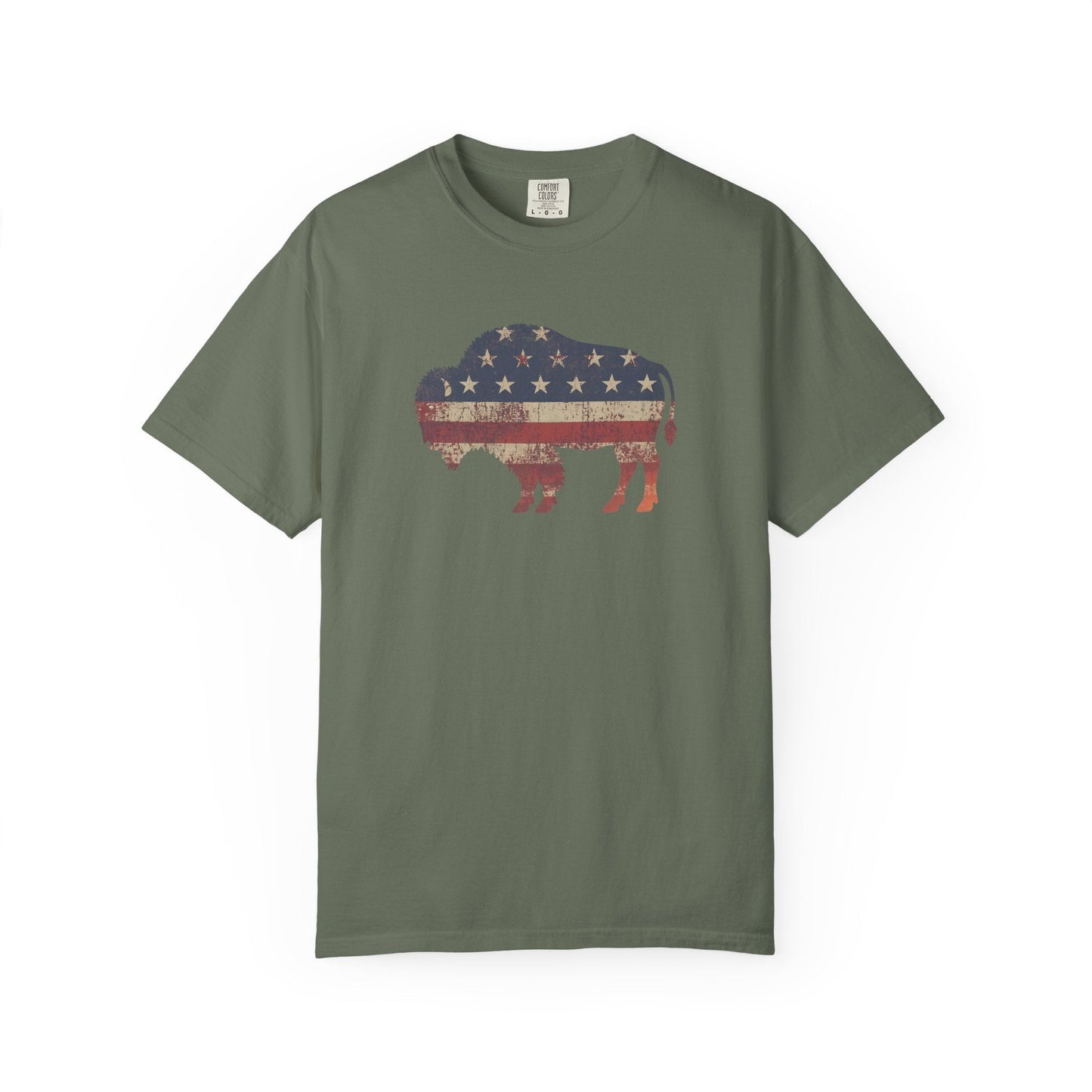 T-Shirt Moss / S American Bison Premium