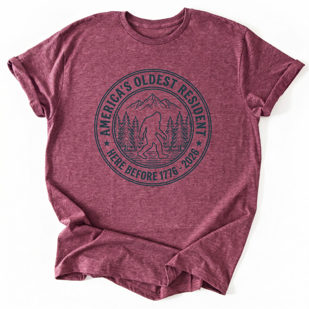 T-Shirt Heather Cardinal / S Oldest Resident