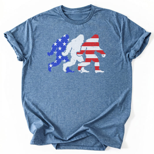 T-Shirt Heather Indigo / S USA Bigfoot