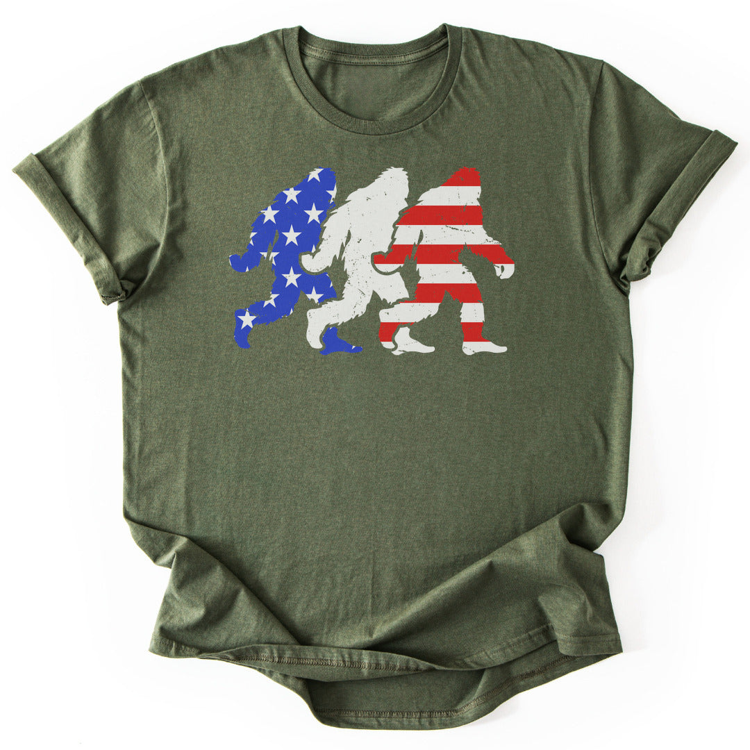 T-Shirt Military Green / S USA Bigfoot