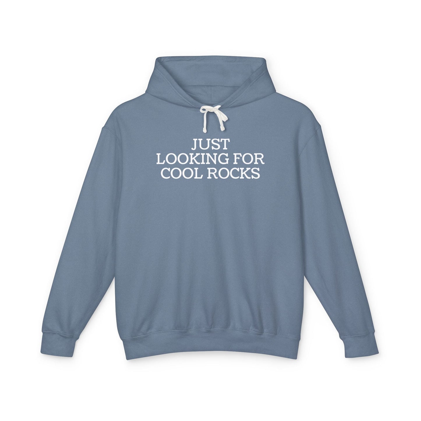 Hoodie Blue Jean / S Just Looking for Rocks Funny Premium Hoodie