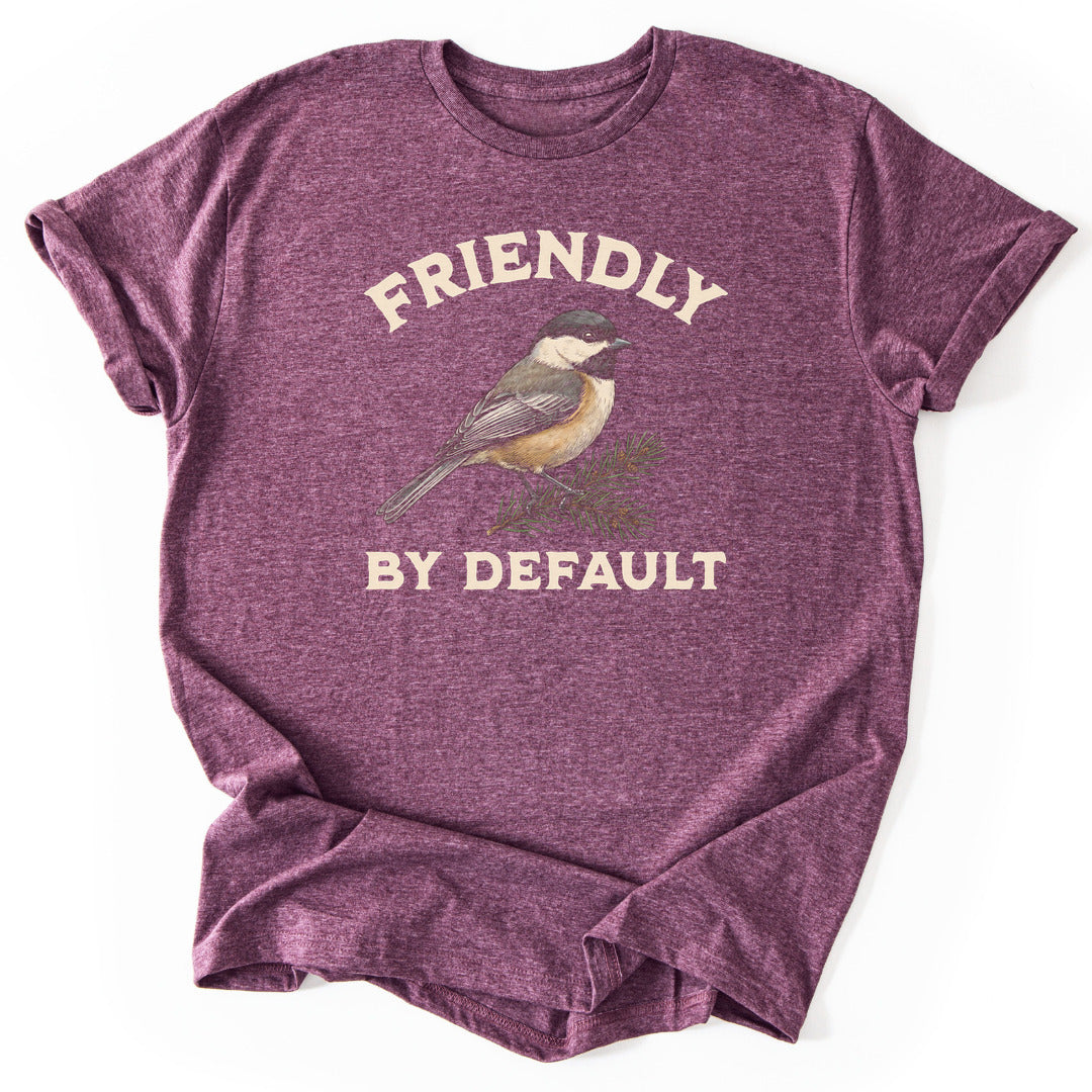 T-Shirt Heather Maroon / S Friendly By Default