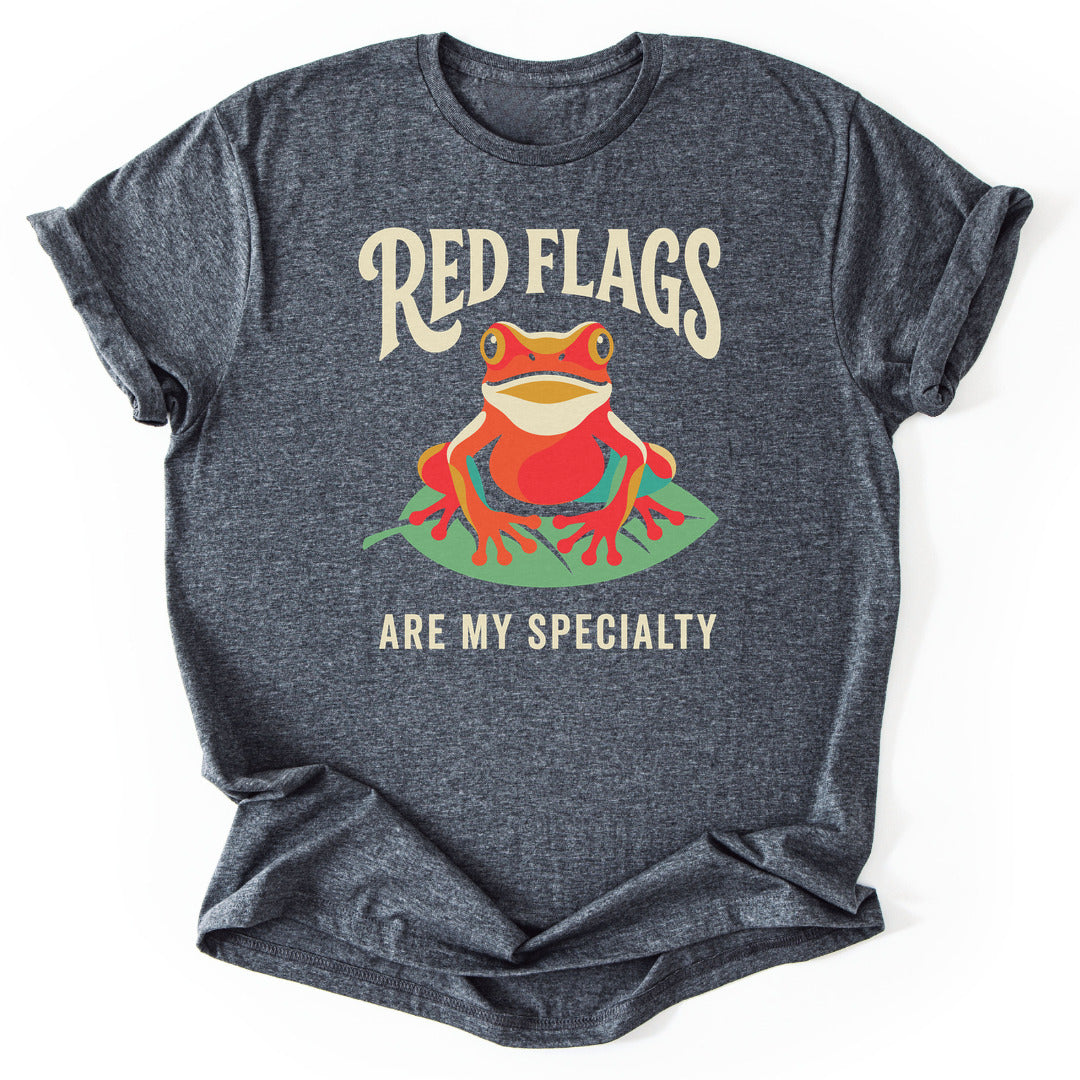 T-Shirt Dark Heather / S Red Flags