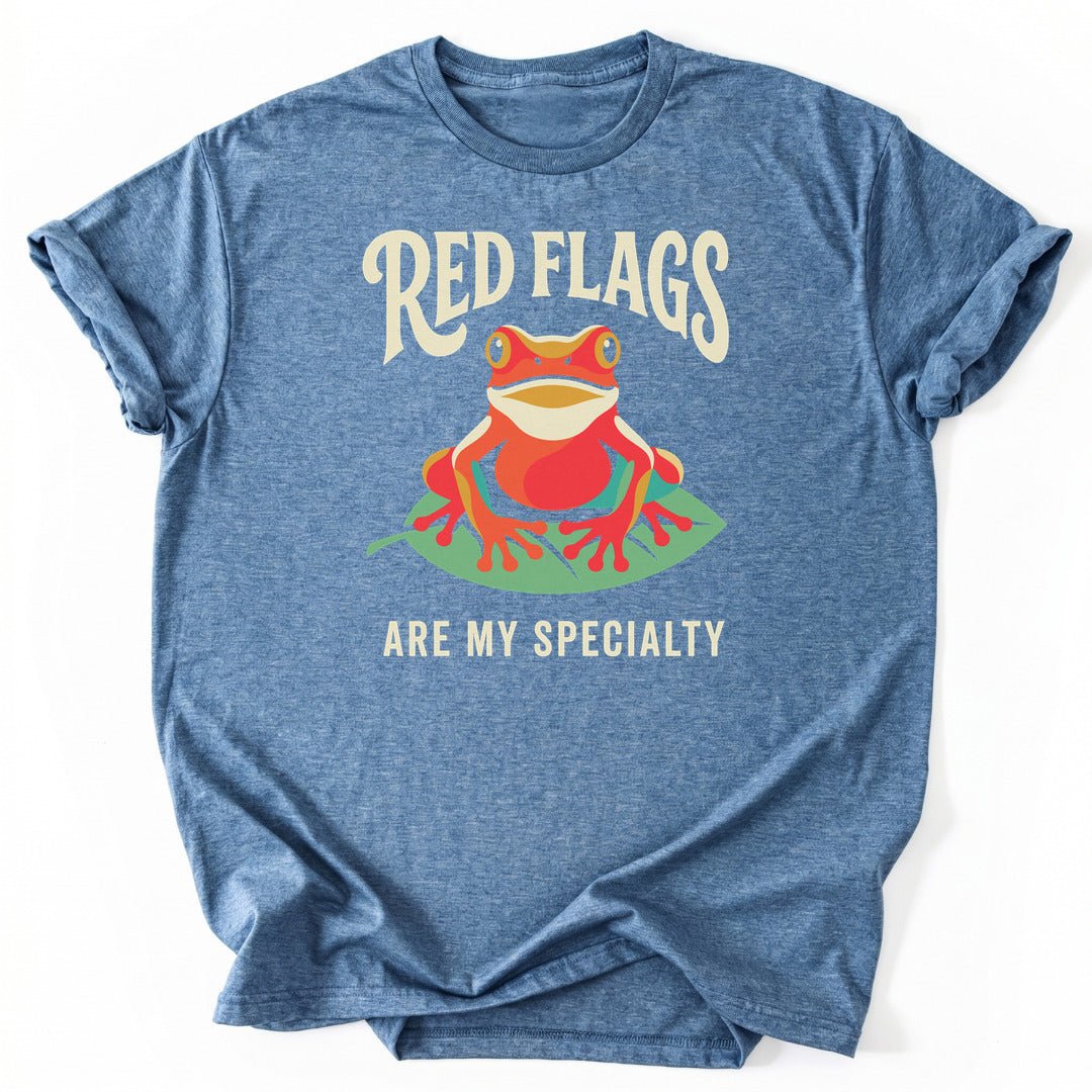 T-Shirt Heather Indigo / S Red Flags