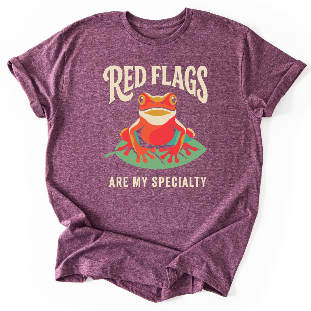 T-Shirt Heather Maroon / S Red Flags