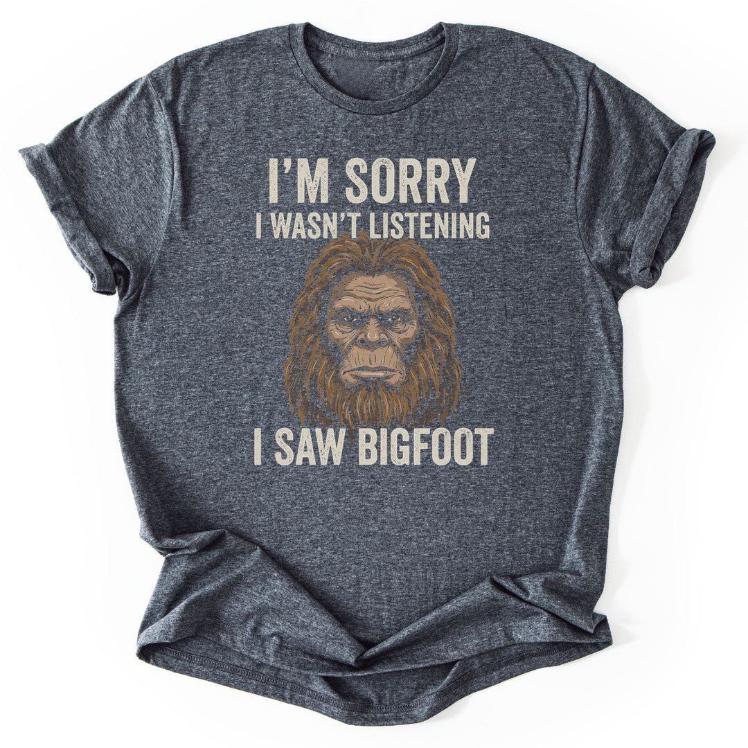 T-Shirt Dark Heather / S I Saw Bigfoot