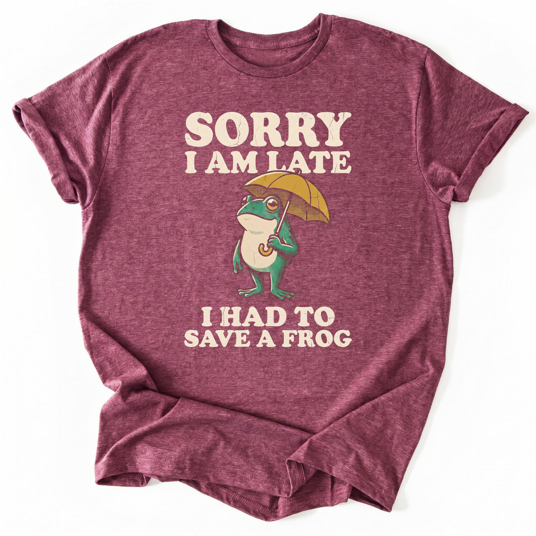 T-Shirt Heather Cardinal / S Frog Savior
