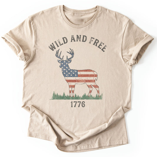 T-Shirt Sand / S Wild And Free USA