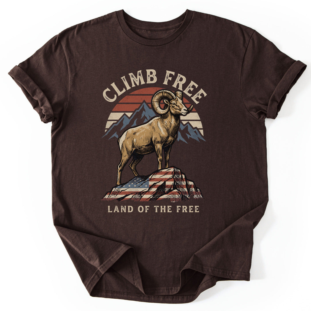 T-Shirt Dark Chocolate / S Climb Free