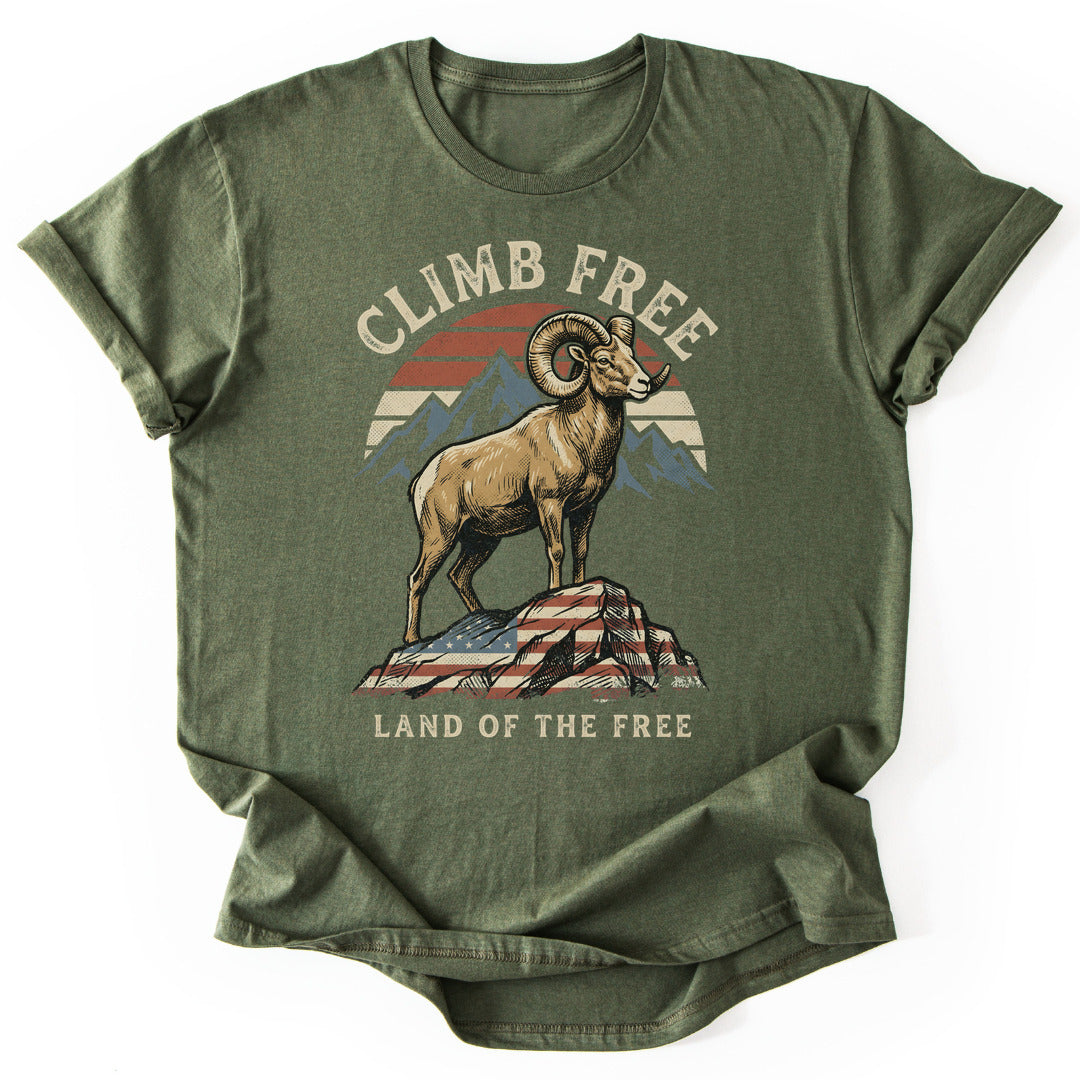 T-Shirt Military Green / S Climb Free