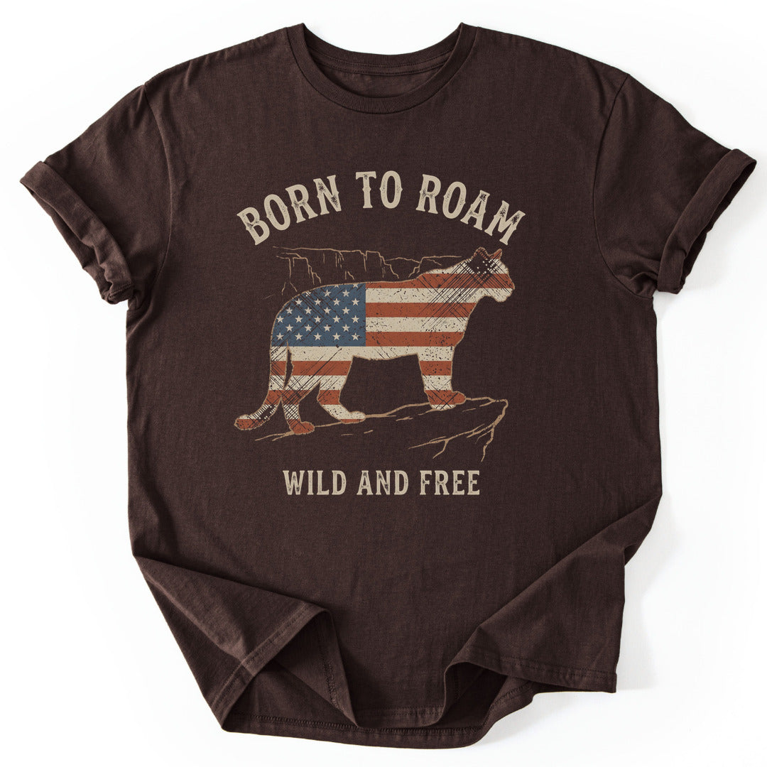 T-Shirt Dark Chocolate / S Roam Free USA