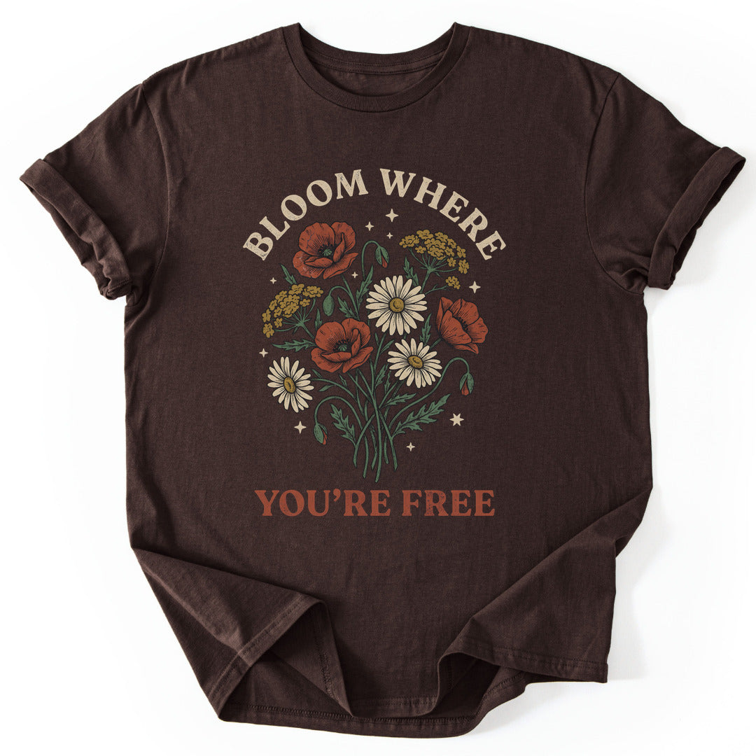 T-Shirt Dark Chocolate / S Bloom Free