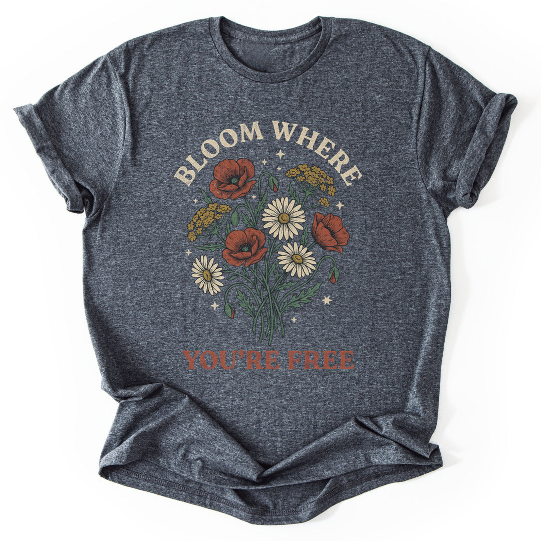 T-Shirt Dark Heather / S Bloom Free