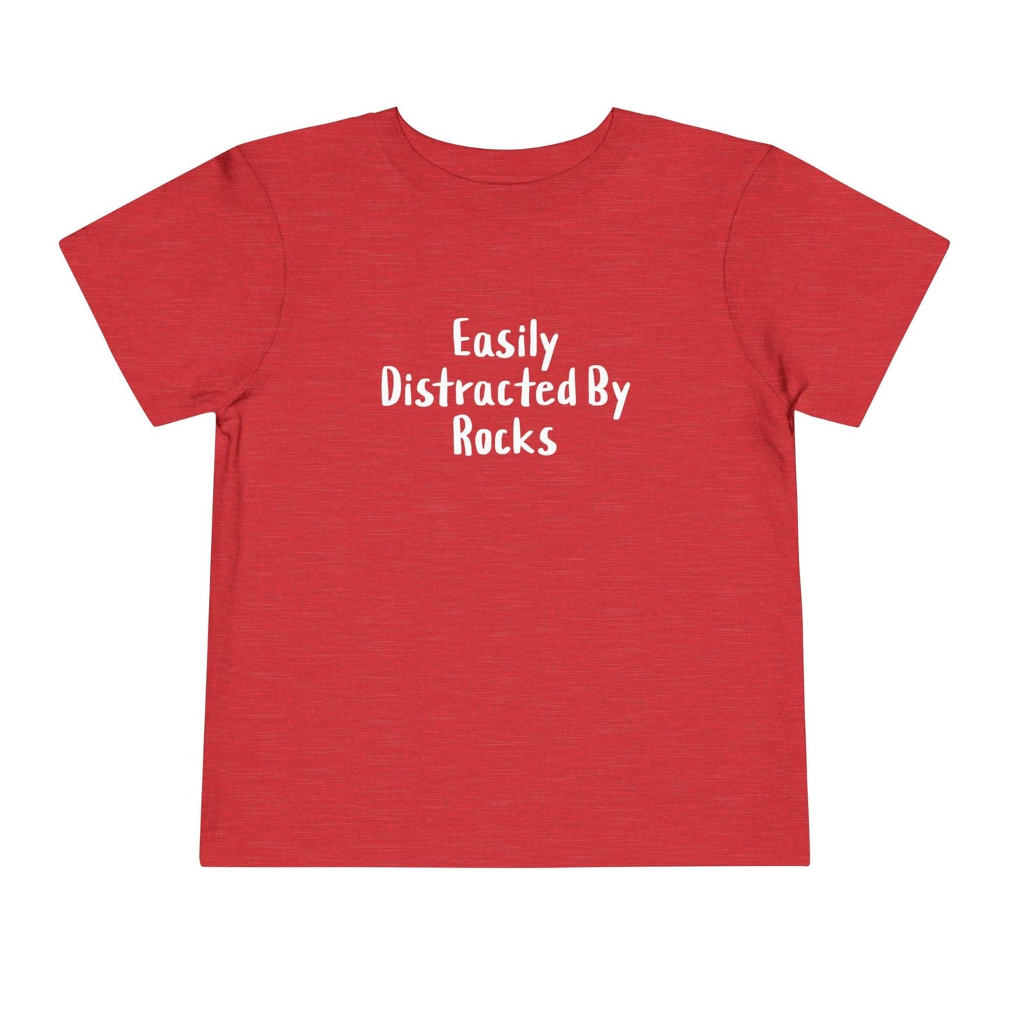 Kids clothes Heather Red / 2T Easily Distracted By Rocks Premium Toddler T-Shirt (Front & Back Print)
