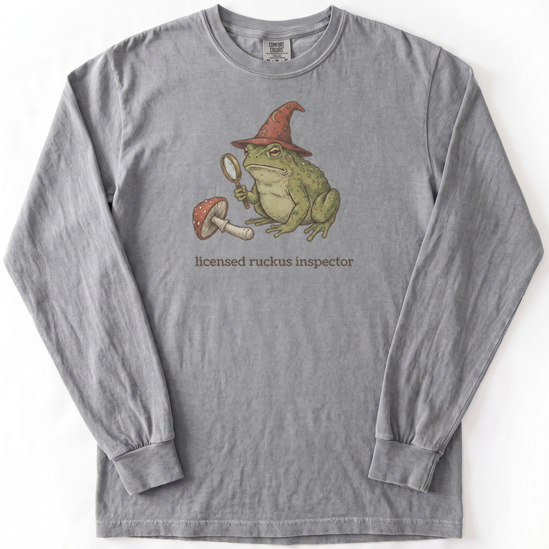 Licensed Ruckus Inspector II Premium LS - Comfort Colors garment-dyed long sleeve in Grey from Summit Soul