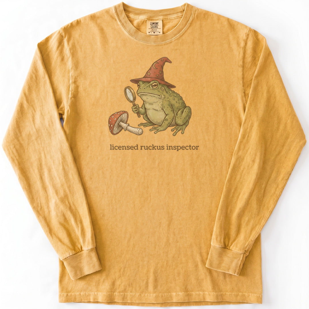 Licensed Ruckus Inspector II Premium LS - Comfort Colors garment-dyed long sleeve in Mustard from Summit Soul