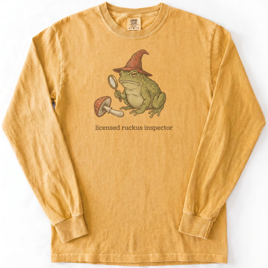 Licensed Ruckus Inspector II Premium LS - Comfort Colors garment-dyed long sleeve in Mustard from Summit Soul