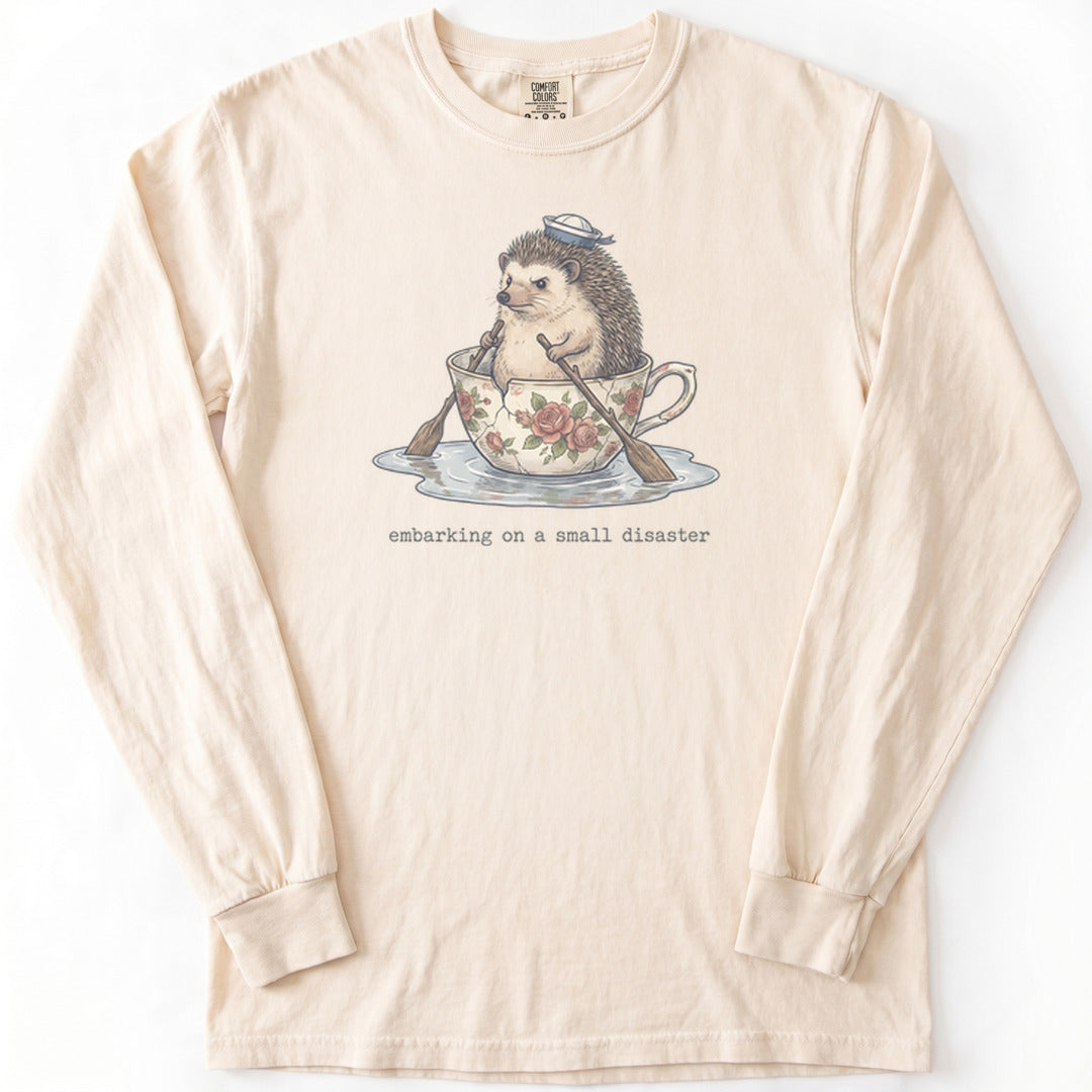 Small Disaster Premium LS - Comfort Colors garment-dyed long sleeve in Ivory from Summit Soul