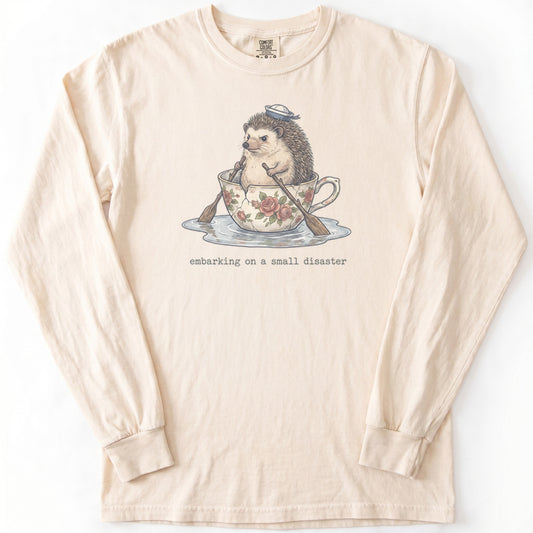 Small Disaster Premium LS - Comfort Colors garment-dyed long sleeve in Ivory from Summit Soul