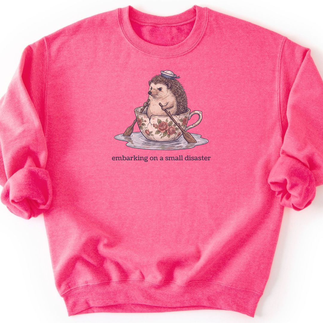 Small Disaster Sweatshirt - Safety Pink