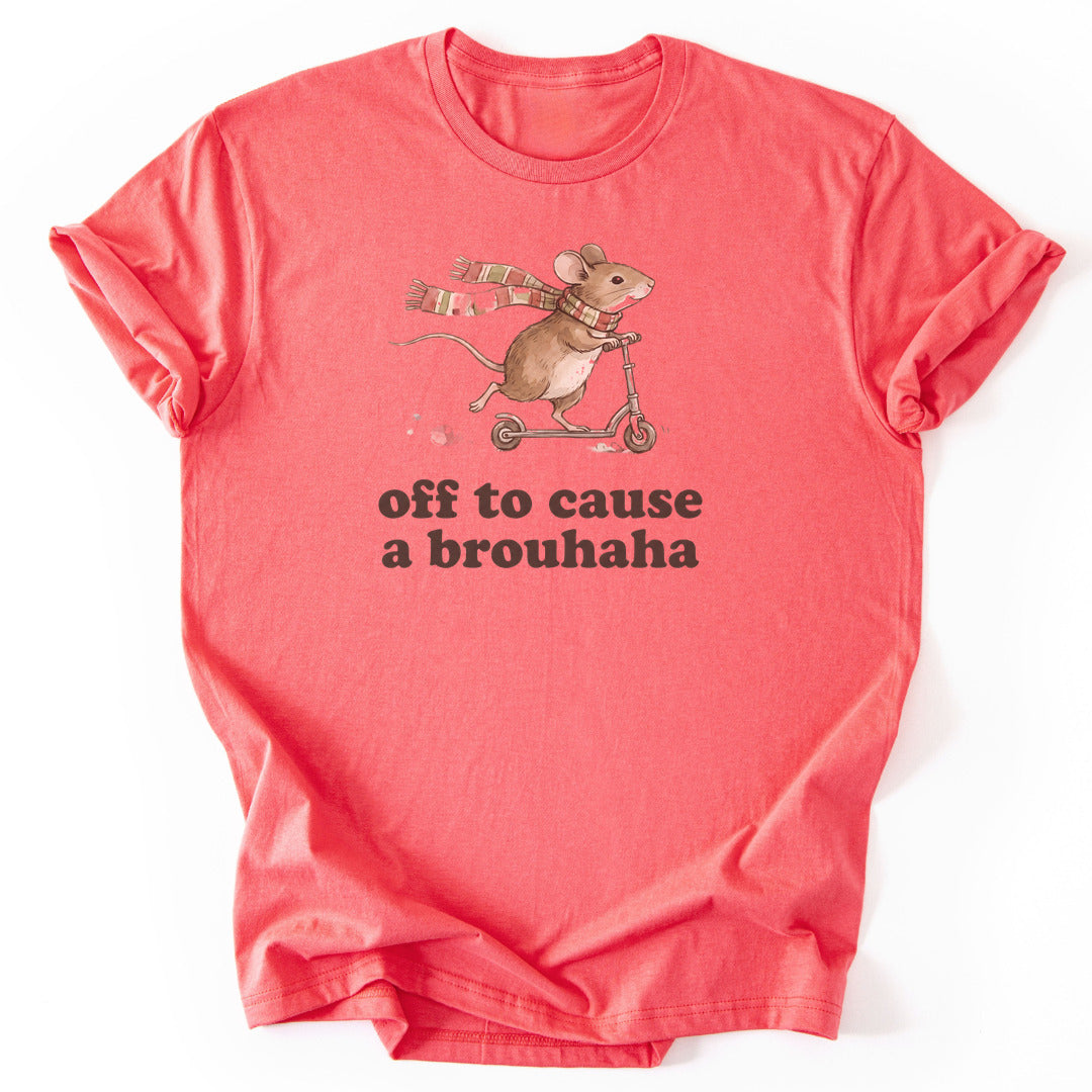 Off to Cause a Brouhaha - Coral Silk