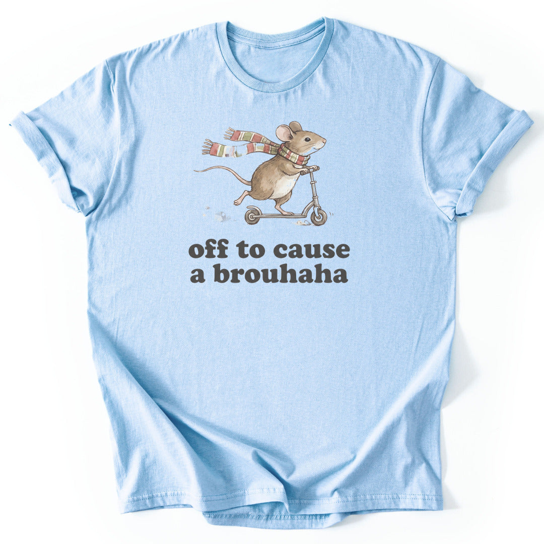Off to Cause a Brouhaha - Light Blue