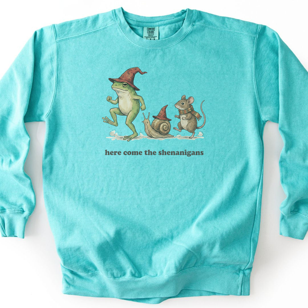 Here Come the Shenanigans Premium Sweatshirt - Chalky Mint