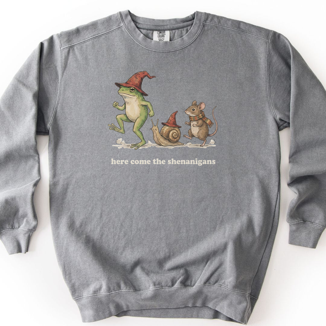 Here Come the Shenanigans Premium Sweatshirt - Grey