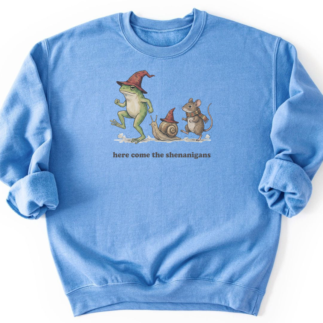 Here Come the Shenanigans Sweatshirt - Carolina Blue