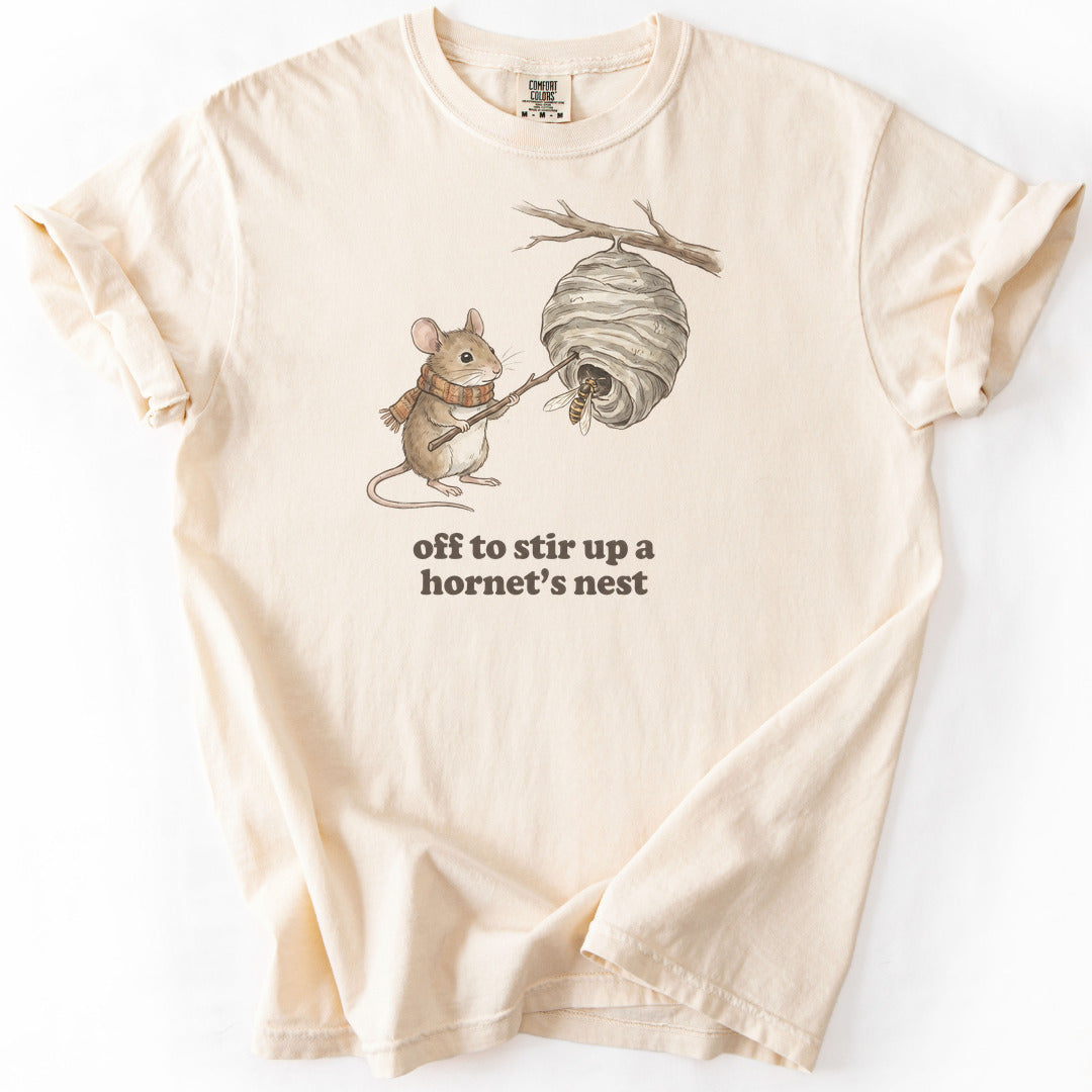 Off to Stir Up a Hornet's Nest Premium - Ivory
