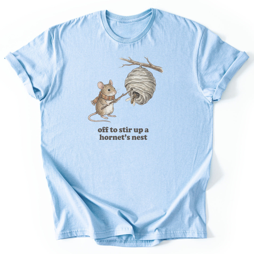 Off to Stir Up a Hornet's Nest - Light Blue
