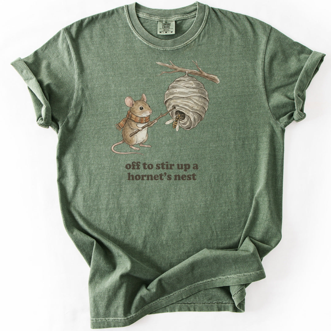 Off to Stir Up a Hornet's Nest Premium - Moss