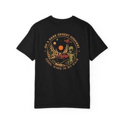 T-Shirt Alien Desert Highway Premium (Back Print)
