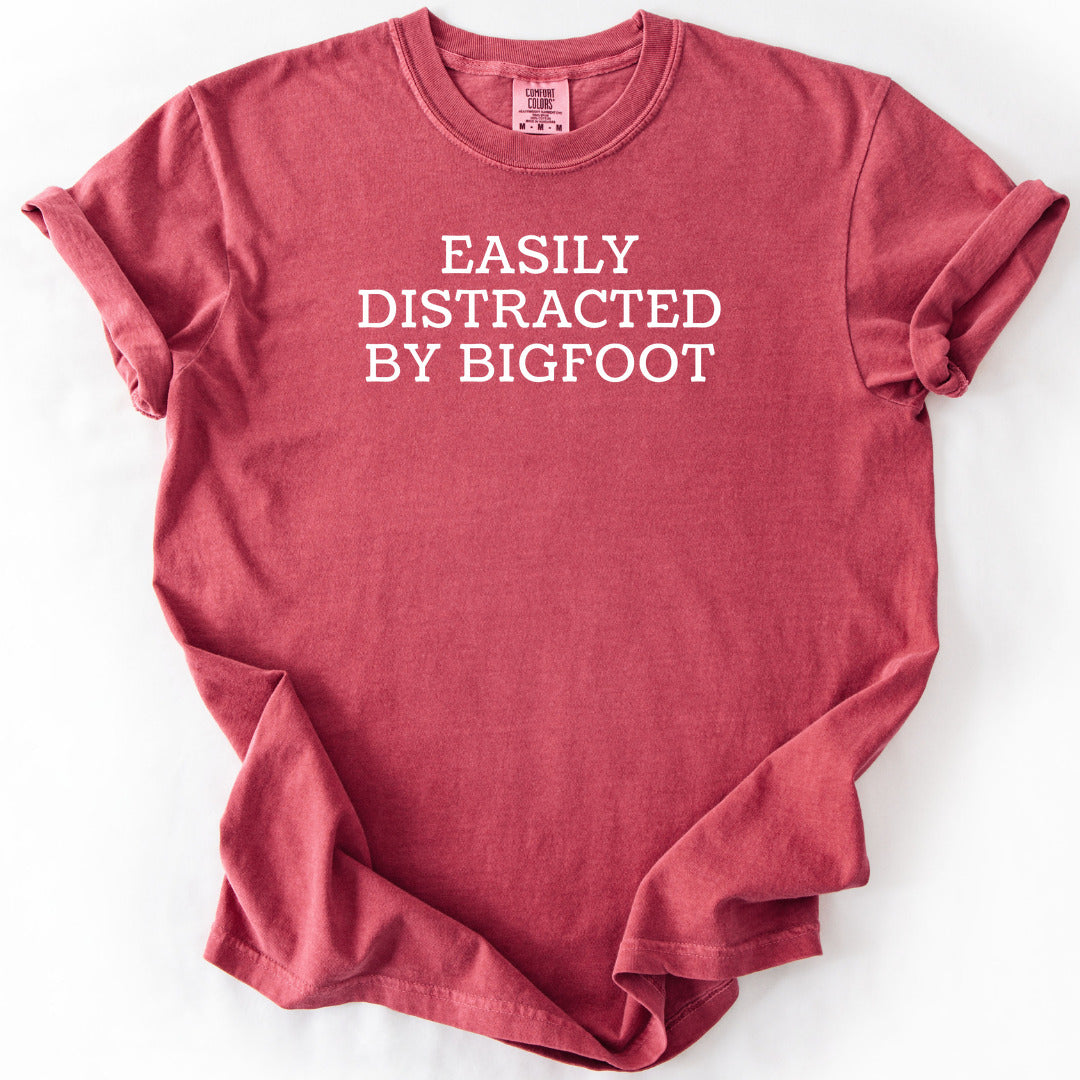 Easily Distracted By Bigfoot Premium - Crimson