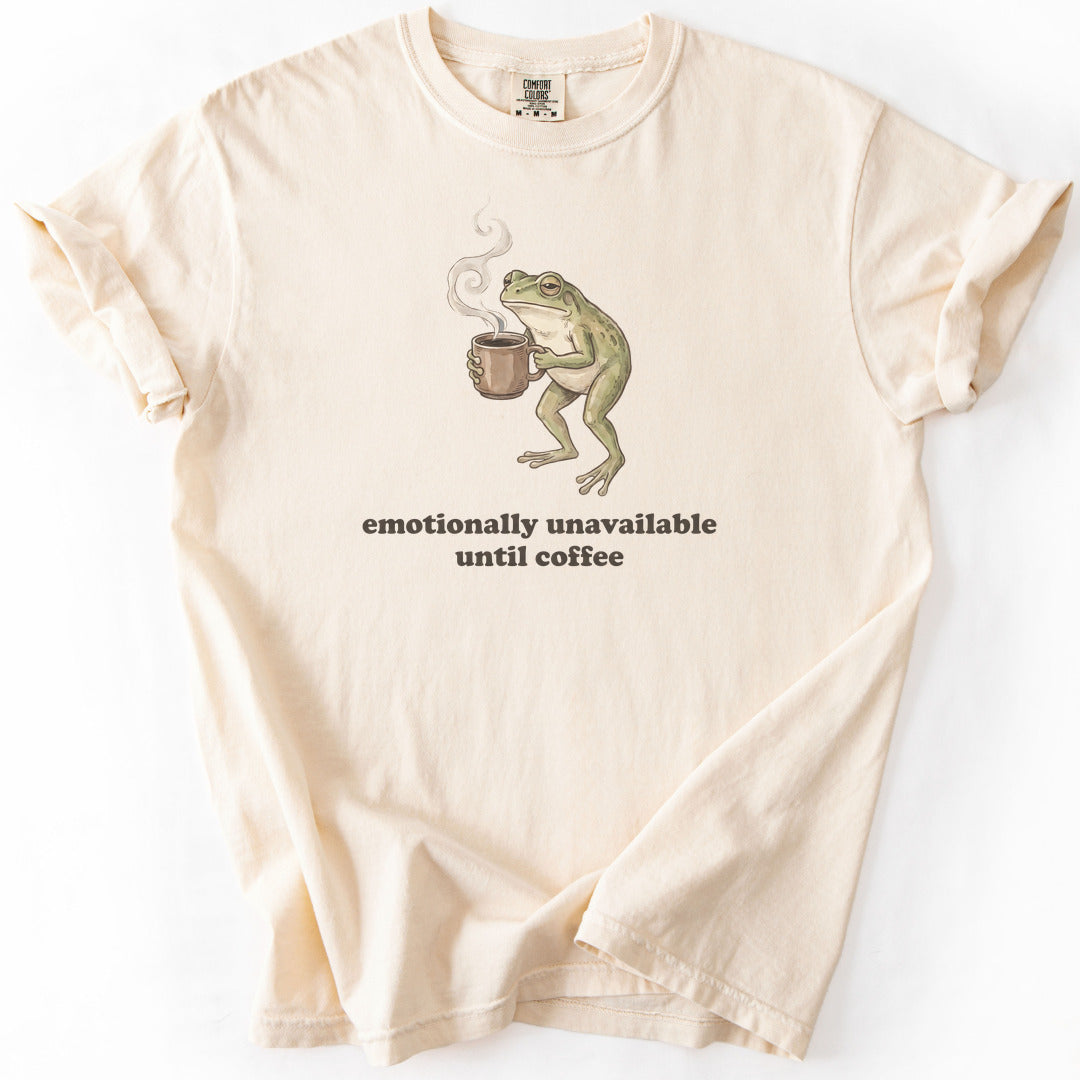 Emotionally Unavailable Until Coffee Premium - Ivory