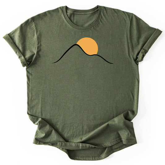 T-Shirt Military Green / S Minimalist Sunrise T-Shirt